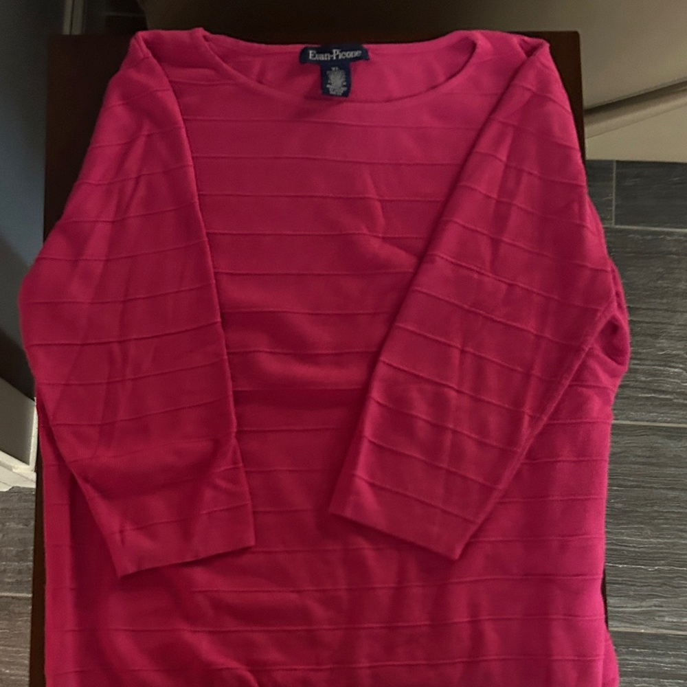 Evan Picone Pink Crew Neck Sweater